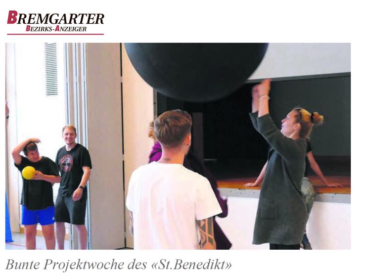 Stationäre Sonderschule, St. Benedikt Hermetschwil - 2023 - 02.06.2023
Bremgarter Bezirks Anzeiger
Bunte Projektwoche